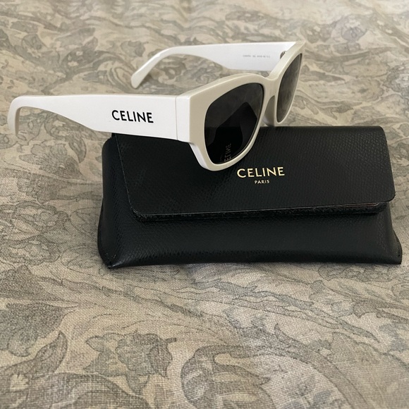Celine White sunglasses, with case. Worn twice - Picture 3 of 3